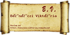 Bánóczi Viktória névjegykártya